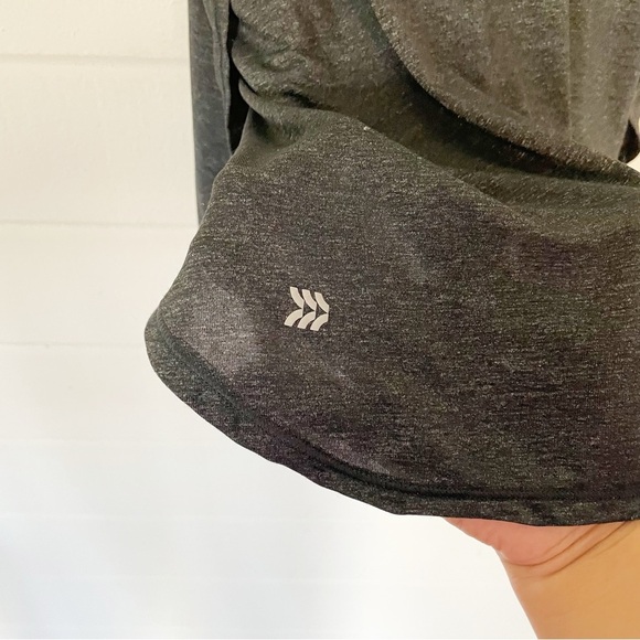 All in Motion Women's Heather Black Run Tank Top with Mesh Back Reflective Med - Picture 9 of 9